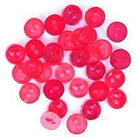 Trimits Mini Craft Transparent Round Buttons - Red Shades - Hobby & Crafts