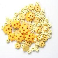 Trimits Mini Craft Flowers Buttons - Yellow Shades - Hobby & Crafts