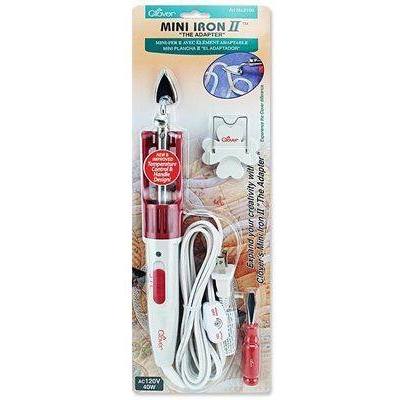 Clover Mini Iron II Perfect For Patchwork Craft Projects and Applique 40W - Hobby & Crafts