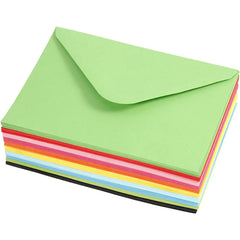 100 x C6 Colourful Envelopes Strong Multi Coloured 11.5 x 16 cm, 80 g