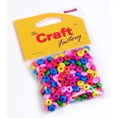 Craft factory Coloured Wooden Beads 8mm -15grams - Hobby & Crafts
