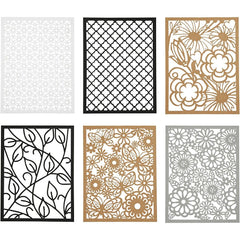 A6 x 24 Assorted Colour Different Design Lace Patterns Cardboard Sheets Pad 200g - Hobby & Crafts
