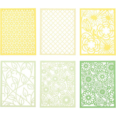 A5 x 24 Assorted Colour Different Design Lace Patterns Cardboard Sheets Pad 200g - Hobby & Crafts