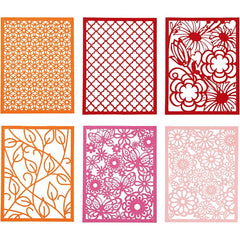 A5 x 24 Assorted Colour Different Design Lace Patterns Cardboard Sheets Pad 200g - Hobby & Crafts