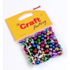 Craft factory Coloured Plastic Beads -30 grams - Hobby & Crafts