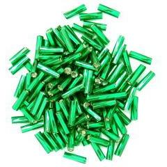 Green twisted bugle beads - Hobby & Crafts