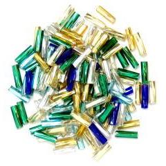 Multicolour twisted bugle beads - Hobby & Crafts