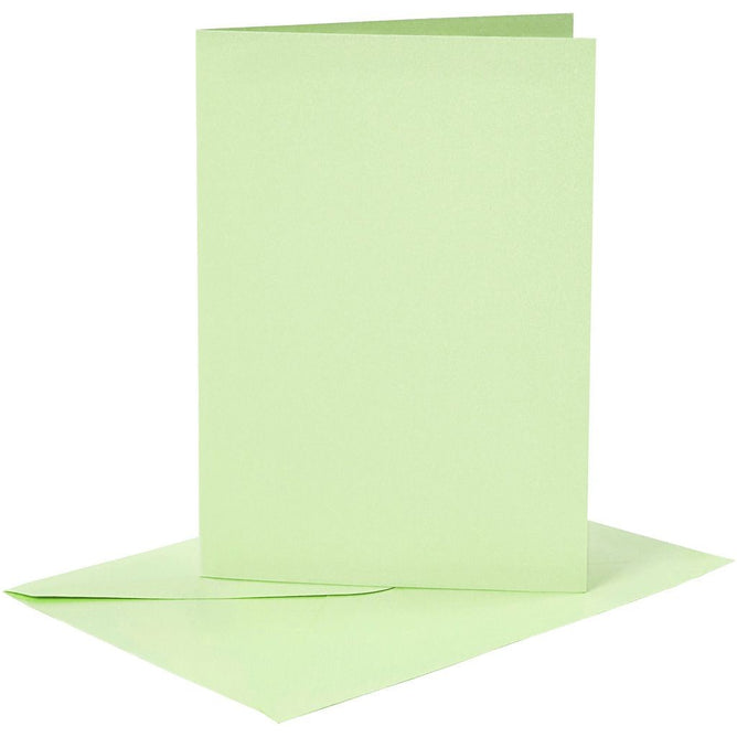6 x Assorted Colour Rectangular Shaped Blank Cards With Envelopes Set Craft Making - Hobby & Crafts