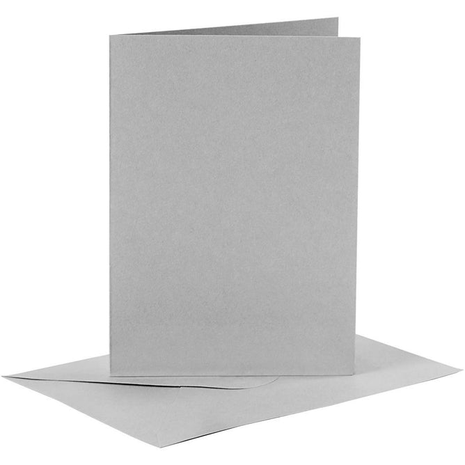 6 x Assorted Colour Rectangular Shaped Blank Cards With Envelopes Set Craft Making - Hobby & Crafts