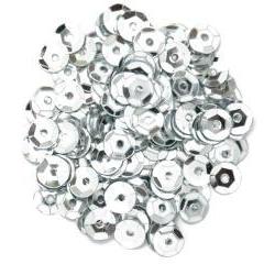 Silver Small Cup Sequins - Hobby & Crafts