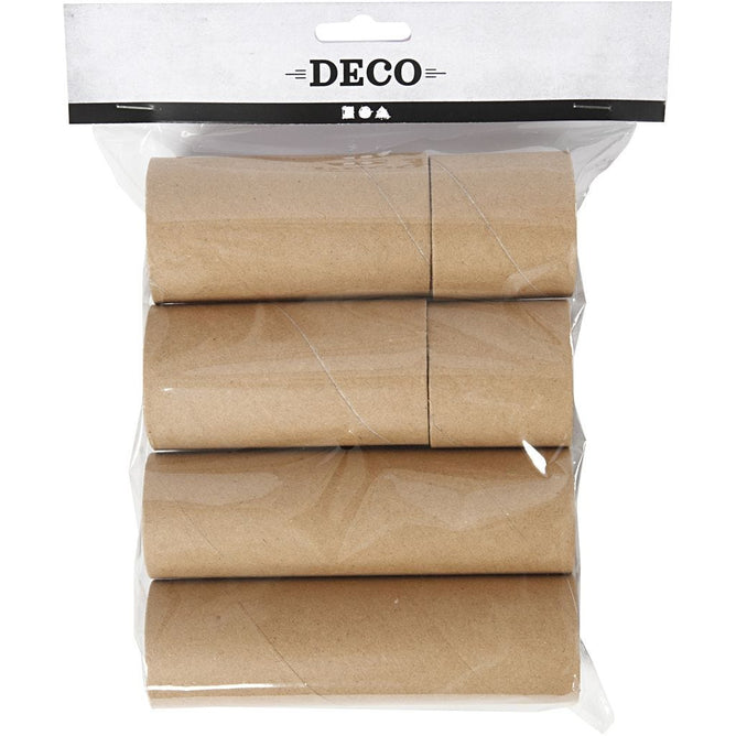 Cardboard Tubes Craft Rolls Recycled Card Decorate 4.7, 9.3, 14 cm  Six Pack