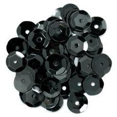 Black Medium Cup Sequins - Hobby & Crafts