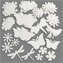 362 Die-Cut Cardboard Flower/Butterfly/Dragonfly Wedding Decoration Bulk 5-12cm