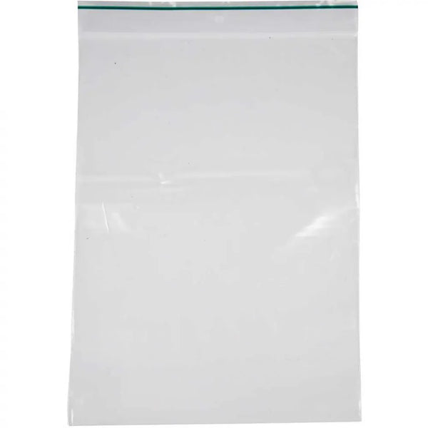 100 x Transparent Resealable Zip Lock Plastic Bags Packaging Storing 17x23 cm