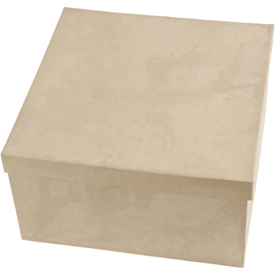 24 Assorted Boxes Natural Paper Mache Card Boxes | Gift Storage Decorate Personalize - Home-Crafts
