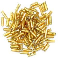 Gold twisted bugle beads - Hobby & Crafts