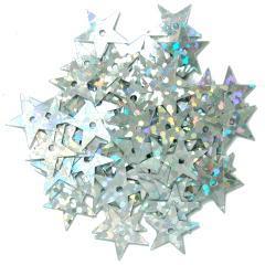Silver Hologram Stars - Hobby & Crafts