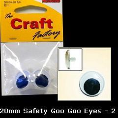 Minicraft Goo Goo Sew On Eyes -20mm - Hobby & Crafts