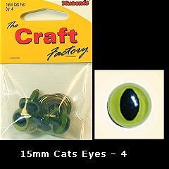 Minicraft Cats Eyes 15mm - Hobby & Crafts