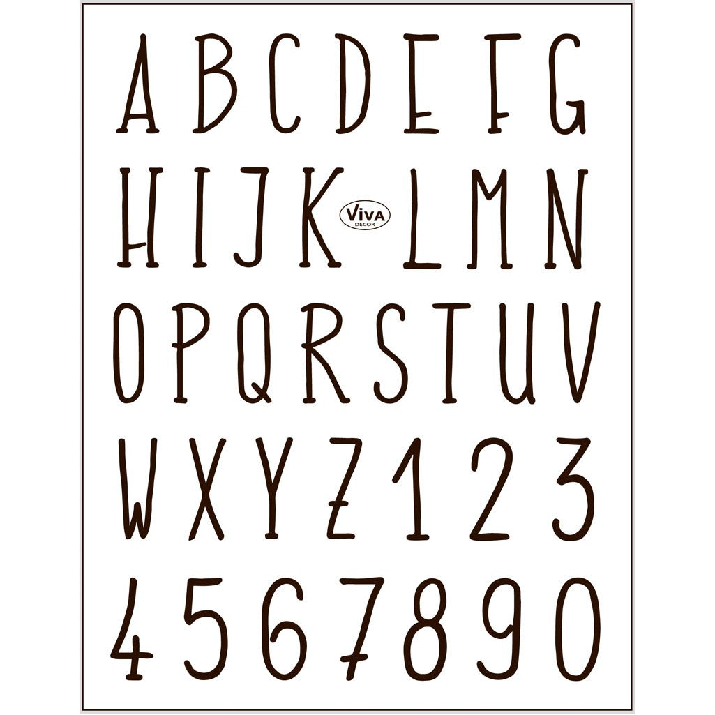 Viva Decor Transparent Adhesive Silicone Alphabets Digit Motives Stamp Sheet To Paint Decorate Craft - Hobby & Crafts