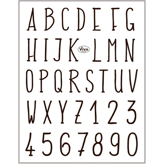 Viva Decor Transparent Adhesive Silicone Alphabets Digit Motives Stamp Sheet To Paint Decorate Craft - Hobby & Crafts