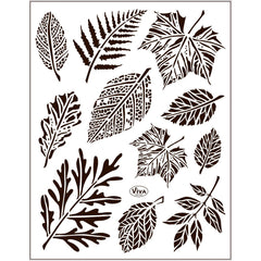 Viva Decor Transparent Adhesive Silicone Leaves Motives Stamp Sheet To Paint Decorate Craft - Hobby & Crafts