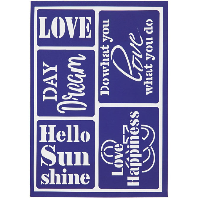 Viva Decor Hello Sunshine Flexible Self Adhesive Stencil Sheet For Paper Wood Crafts - Hobby & Crafts