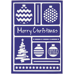 Viva Decor Modern Christmas Flexible Self Adhesive Stencil Sheet For Paper Wood Crafts - Hobby & Crafts