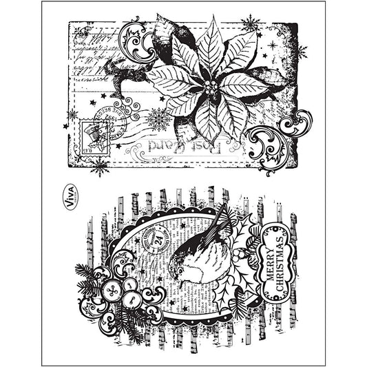 Viva Decor Transparent Silicone Christmas Card Motives Stamp Sheet To Paint Decorate Crafts - Hobby & Crafts