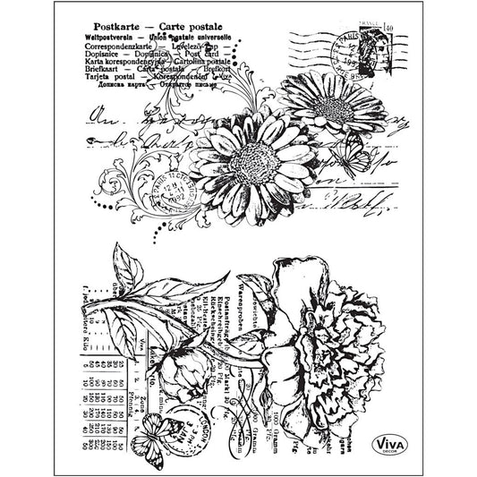 Viva Decor Transparent Silicone Postcard Motives Stamp Sheet To Paint Decorate Crafts 18 cm - Hobby & Crafts
