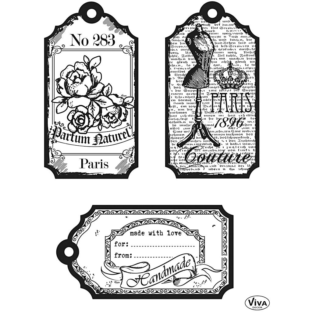 Viva Decor Transparent Silicone Paris Motives Stamp Sheet To Paint Decorate Crafts 18 cm - Hobby & Crafts