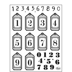 Viva Decor Transparent Silicone Numbers Motives Stamp Sheet To Paint Decorate Crafts 18 cm - Hobby & Crafts