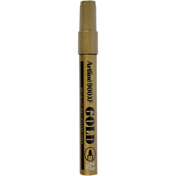 Artline Gold Metallic Marker 2.3mm Thick Card Making Stationary Pen Permanent