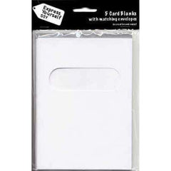 5 Oval Window Blank Aperture Cards With Envelopes: White - Hobby & Crafts