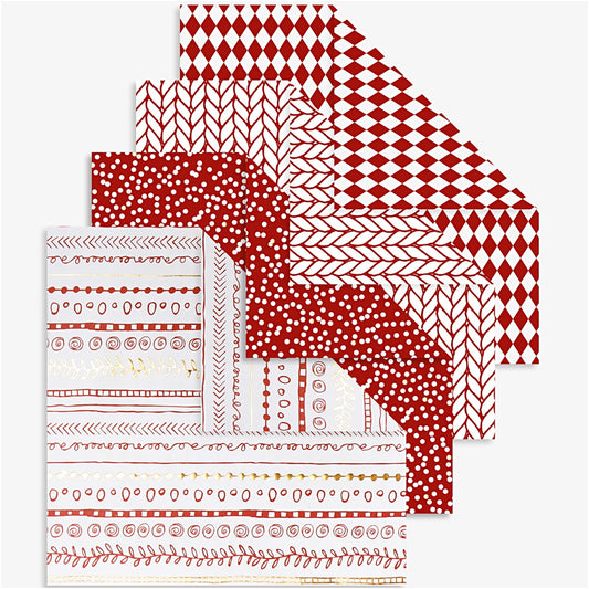 Origami Paper, size 15x15 cm, 80g, red, 40 sheets