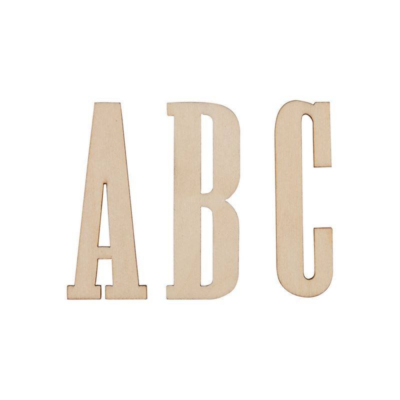 26 x Papermania Bare Basics Alphabet 5cm Wooden Decorations Scrapbooking Crafts - Home - Crafts