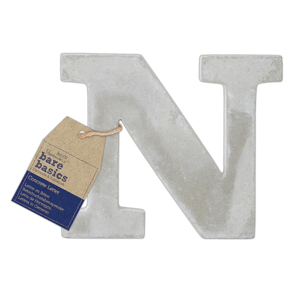 26 x Papermania Bare Basics Concrete Alphabet Letters ( A - Z ) Decorations Scrapbooking Crafts 80mm - Home - Crafts