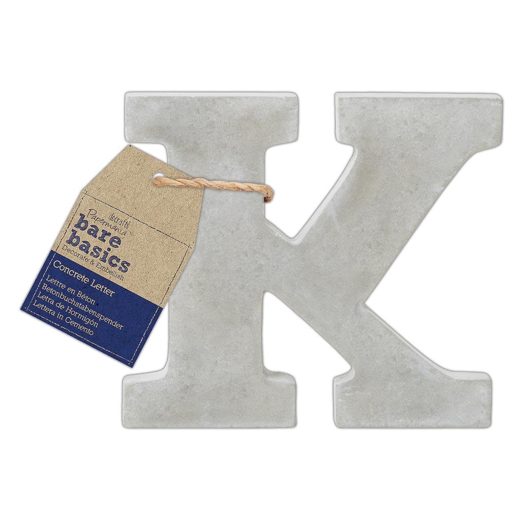 26 x Papermania Bare Basics Concrete Alphabet Letters ( A - Z ) Decorations Scrapbooking Crafts 80mm - Home - Crafts