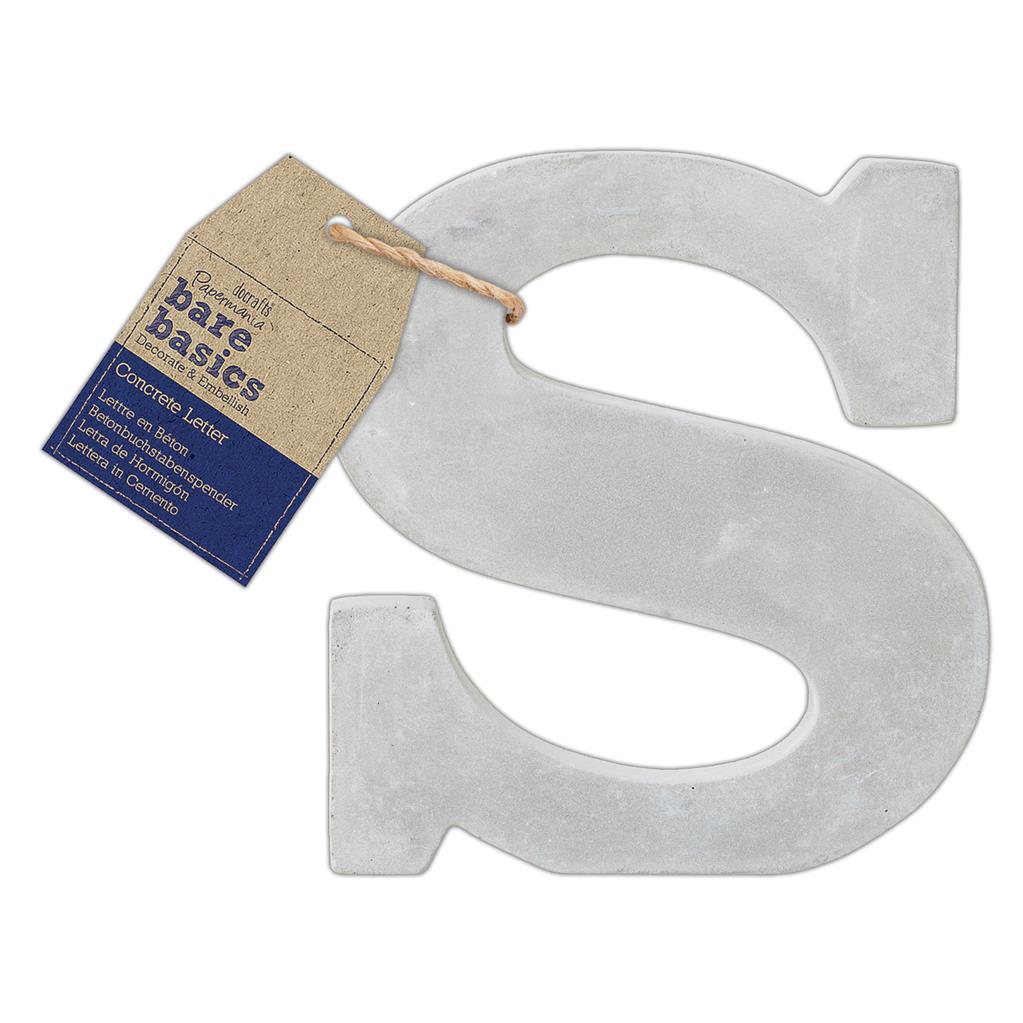26 x Papermania Bare Basics Concrete Alphabet Letters ( A - Z ) Decorations Scrapbooking Crafts 80mm - Home - Crafts