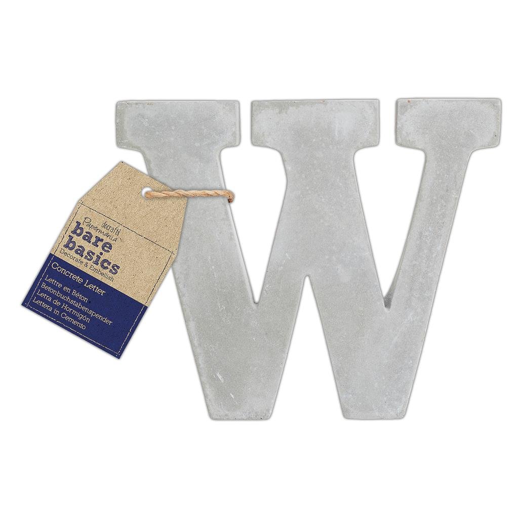 26 x Papermania Bare Basics Concrete Alphabet Letters ( A - Z ) Decorations Scrapbooking Crafts 80mm - Home - Crafts