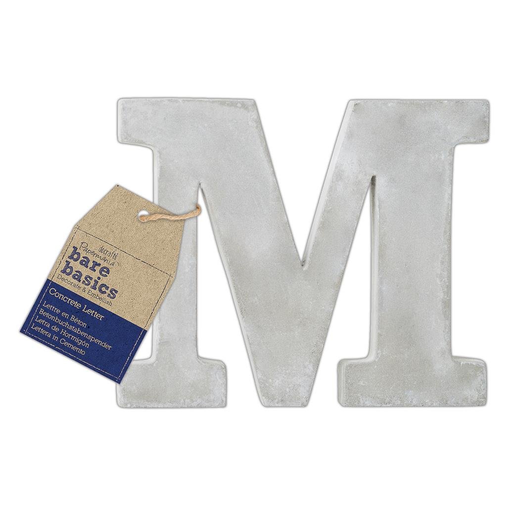 26 x Papermania Bare Basics Concrete Alphabet Letters ( A - Z ) Decorations Scrapbooking Crafts 80mm - Home - Crafts