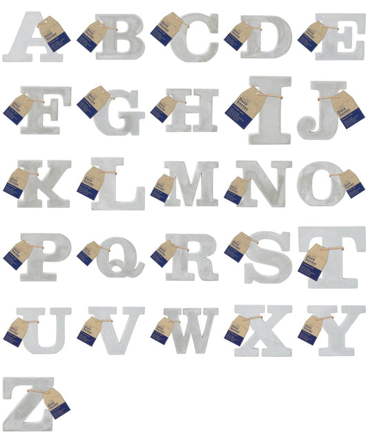 26 x Papermania Bare Basics Concrete Alphabet Letters ( A - Z ) Decorations Scrapbooking Crafts 80mm - Home - Crafts