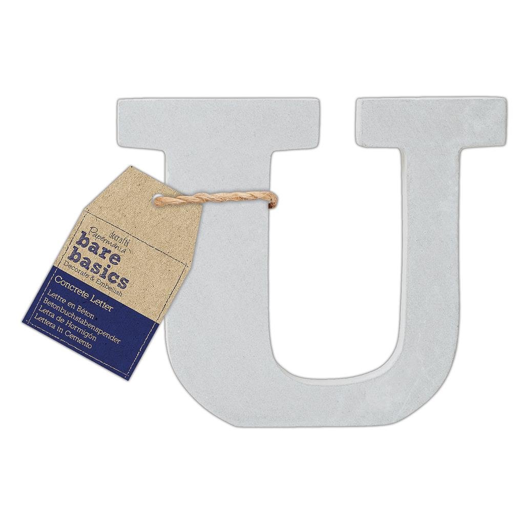 26 x Papermania Bare Basics Concrete Alphabet Letters ( A - Z ) Decorations Scrapbooking Crafts 80mm - Home - Crafts