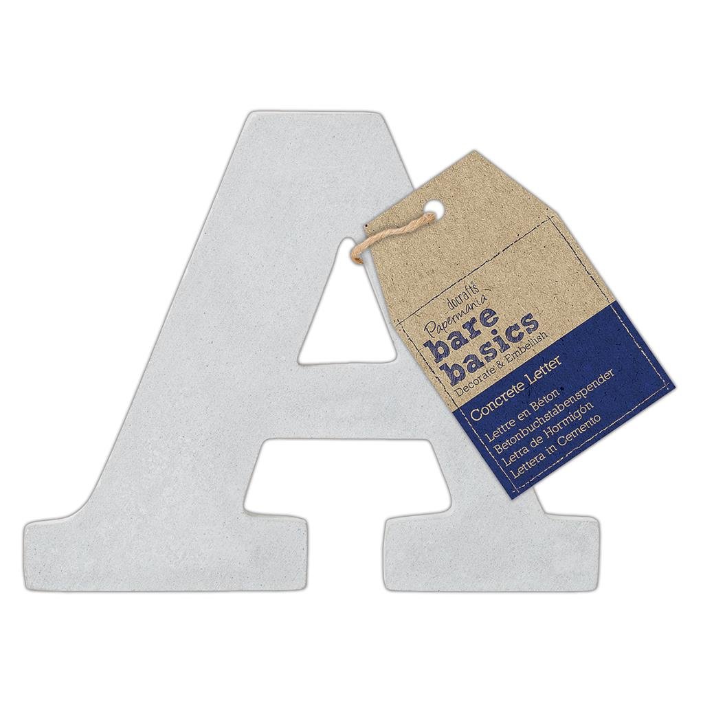 26 x Papermania Bare Basics Concrete Alphabet Letters ( A - Z ) Decorations Scrapbooking Crafts 80mm - Home - Crafts