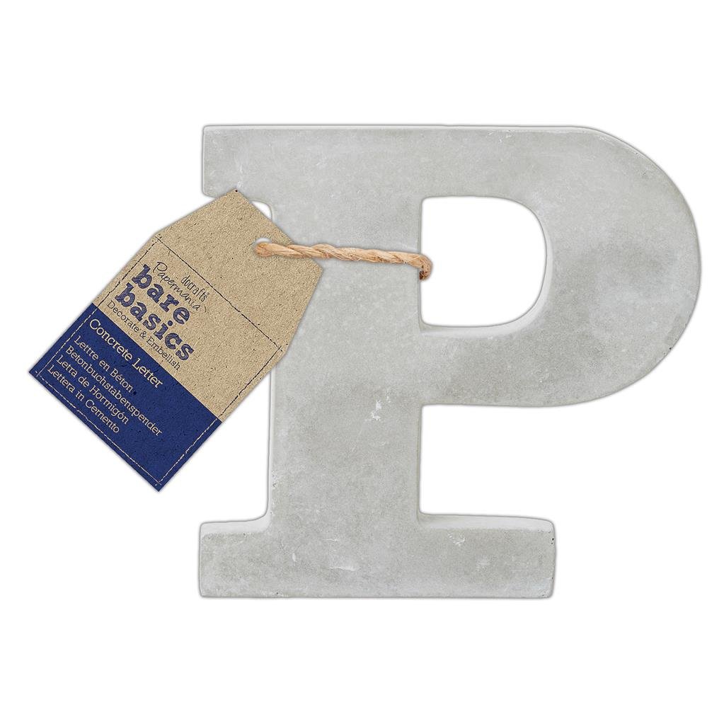 26 x Papermania Bare Basics Concrete Alphabet Letters ( A - Z ) Decorations Scrapbooking Crafts 80mm - Home - Crafts
