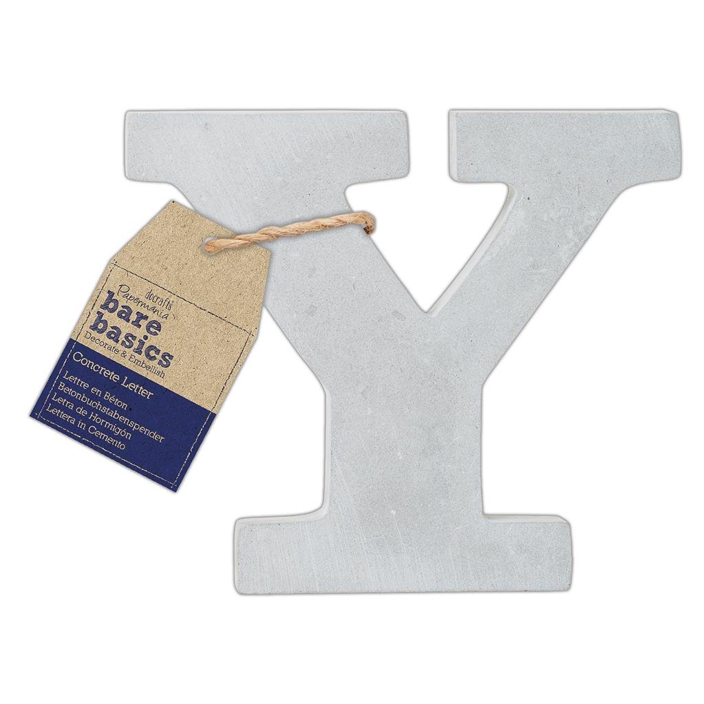 26 x Papermania Bare Basics Concrete Alphabet Letters ( A - Z ) Decorations Scrapbooking Crafts 80mm - Home - Crafts