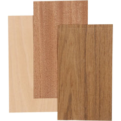 Real Wood Veneer 0.75mm Sheet Easy to Cut Craft Paper 22x12cm Material Beech Oak Mahogany