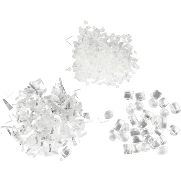 Artificial Snow Flakes Christmas Decorative Pixie Glitter Sticky Polystyrene