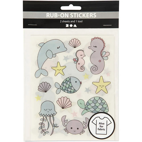 Assorted Design Rub-On Transfer Sheet Sticker Wash Decorations Crafts 12.5x15.3