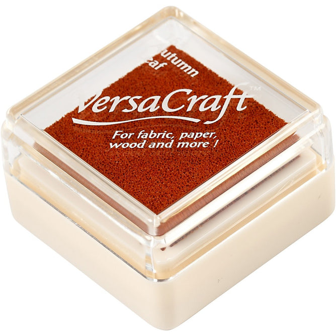 VersaCraft Autumn Leaf Ink Pad Textile Fabric Paper Cardboard Stamp - Hobby & Crafts